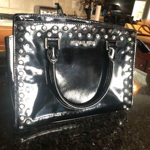 Michael Kors Selma Patent Leather Satchel (Black)